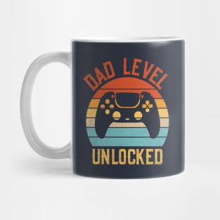 Dad level unlocked; gaming; video games; dad; gift for dad; new dad; father to be; gift; father's day; gamer; gamer dad; retro; console; game; Mug